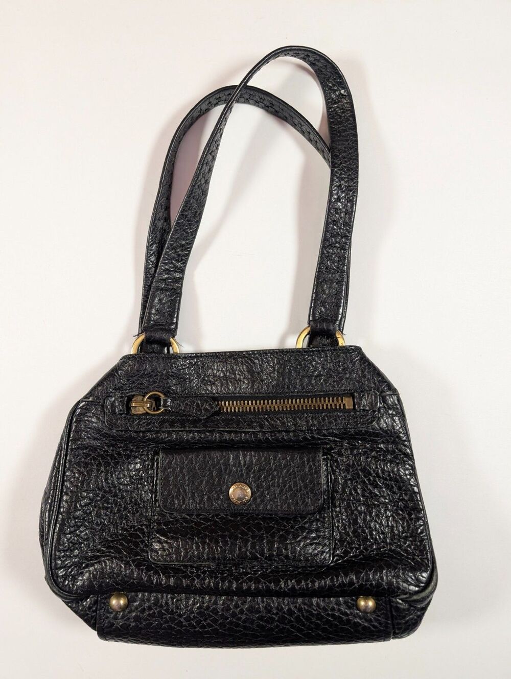 Prada Vintage Berlino Black Leather Shoulder Bag Italy